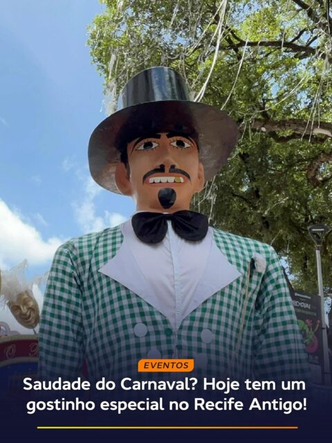 HOJE TEM CARNAVAL NO RECIFE ANTIGO! 📢🎊

Durante o Cortejo Brincantes de Pernambuco, várias agremiações do estado irão desfilar nesta edição do REC’n’Play! 👏🏼

- Clube de Alegorias e Críticas O Homem da Meia Noite
- Troça Carnavalesca Pitombeira dos Quatro Cantos
- Boi Estrela Solar
- Maracatu Leão Dourado de Nazaré da Mata
- Clube Carnavalesco Mixto Elefante de Olinda
- Caretas de Triunfo - Treca Alto Astral
- Afoxé Omim Sabá

🕕 A partir das 18h
📍Av. Alfredo Lisboa, s/n(ao lado do armazém 14)

Chama todo mundoooo! 🤩

Fonte: @carnavalempe