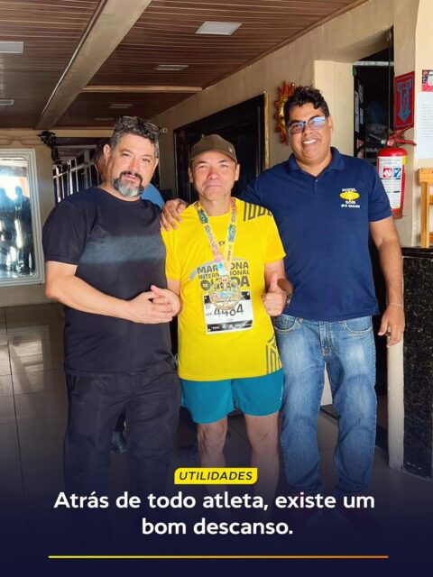 Que orgulho ver a garra e a superação estampadas nesse sorriso! Receber nossos hóspedes após uma corrida é sempre uma inspiração. Parabéns a ele e a todos os atletas que deram o seu melhor no asfalto hoje!

Depois de cada quilômetro de esforço, o descanso é a maior recompensa. E aqui no Hotel 5 Sóis, cuidamos para que esse momento seja perfeito: um banho relaxante, uma cama aconchegante e nossa piscina para recarregar as energias.

Cuidar do seu descanso é a nossa especialidade. Parabéns pela conquista!