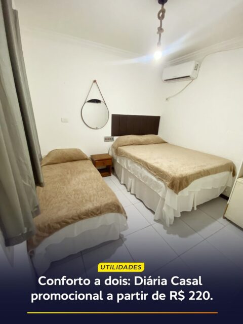 Ainda sem planos para o fim de semana a dois? O destino de vocês é o Hotel 5 Sóis! 

Acabamos de liberar uma oferta exclusiva para vocês curtirem o fim de semana com muito conforto:

Acomodação Casal: Diárias a partir de R$ 220,00!

Paz, conforto e a brisa de Olinda esperando por vocês.

Mas corre: a promoção é válida apenas para as últimas vagas deste fim de semana. Chame no Direct ou clique no link da bio para garantir a reserva agora mesmo!