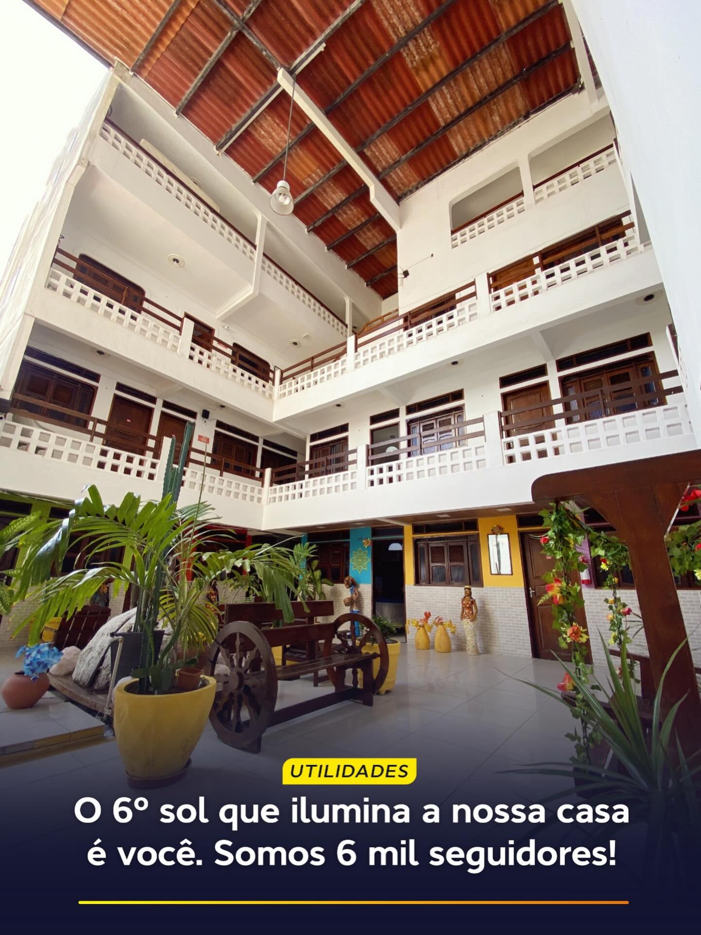 Hoje o nosso feed está em festa! Chegamos aos 6K e o sentimento que define a nossa equipe hoje é um só: gratidão.

Construir essa comunidade digital tem sido uma jornada linda. É por aqui que compartilhamos as belezas das ladeiras de Olinda, a tranquilidade da nossa piscina e o carinho com que preparamos cada quarto para receber vocês. Saber que 6 mil pessoas acompanham e vibram com o nosso trabalho faz tudo valer a pena!